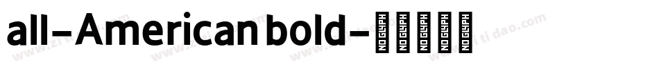 all-American bold字体转换